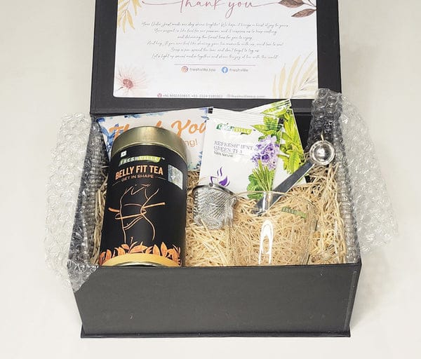 Freshville Belly Fit Tea Box With Spoon Strainer and Cup 100gm