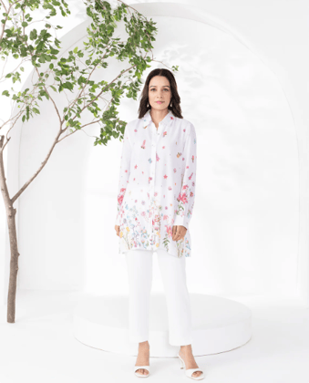 WHITE YASMIN LANCER SHIRT WHITE YASMIN LANCER SHIRT