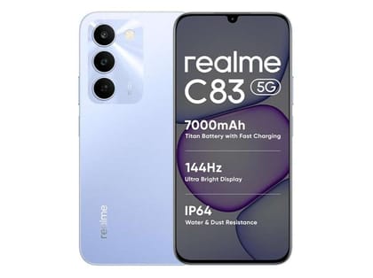 Realme C83 5G Smartphone, 4GB RAM, 128GB Storage - Blooming Purple Realme C83 5G Smartphone, 4GB RAM, 128GB Storage - Blooming Purple