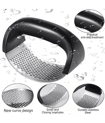 Garlic Press Black pack of 2