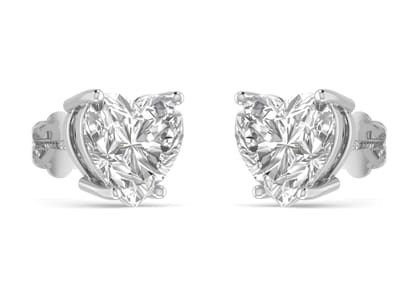 Heart Solitaire Studs