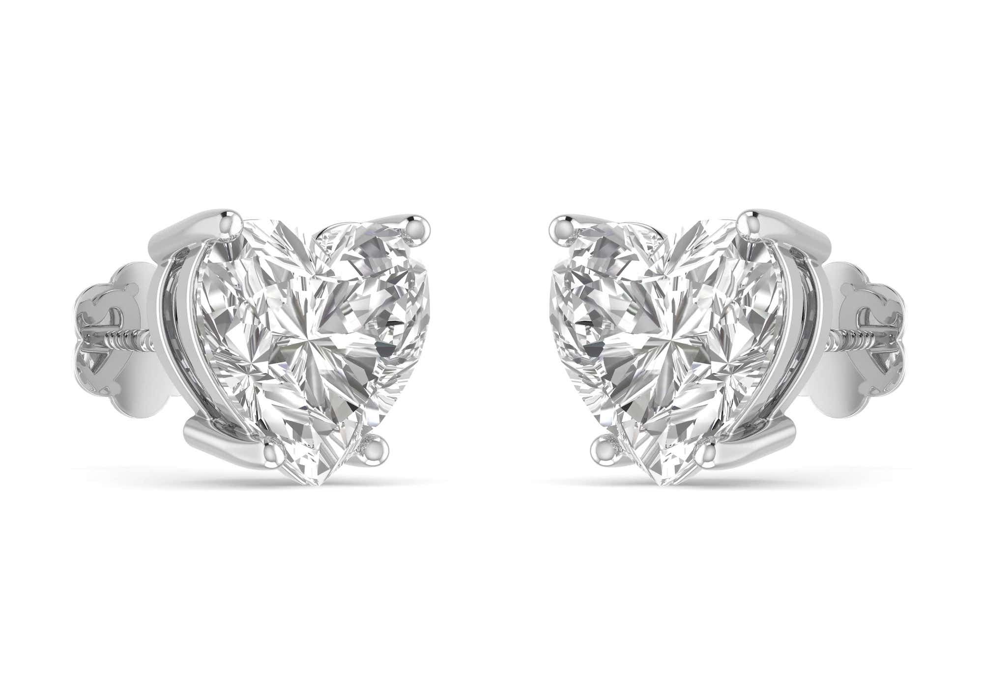 Heart Solitaire Studs
