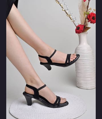Shoetopia Black Women's Sandal Heels