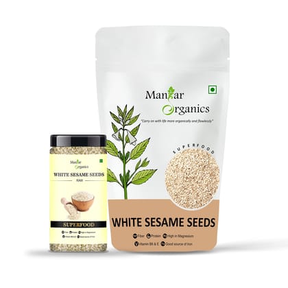 ManHar Organics Natural White Sesame Seeds 1475gm | White Til | (pack of 2 ) (White Sesame seed, 1475) ManHar Organics Natural White Sesame Seeds 1475gm | White Til | (pack of 2 ) (White Sesame seed, 1475)