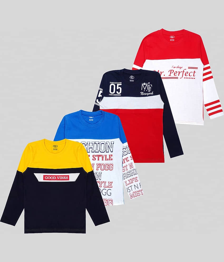 MIST N FOGG Pack of 1 Boys Cotton T-Shirt ( Multicolor )
