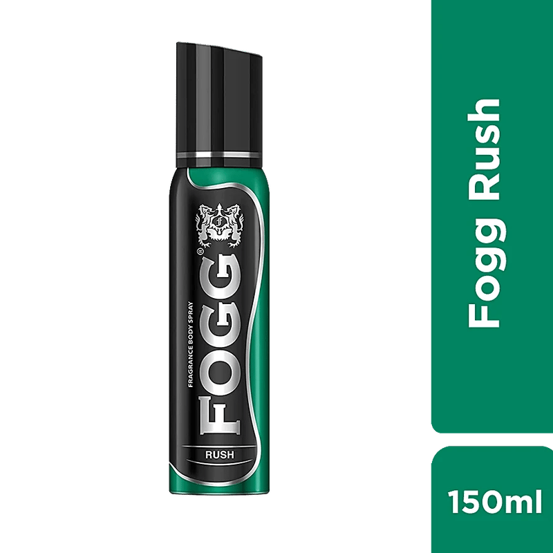 Fogg Rush, No Gas Perfume Body Spray For Men, Long Lasting Deodorant, 150 Ml
