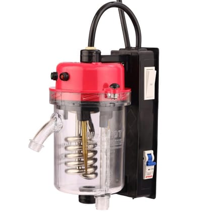 Mr.SHOT® 2.O VIKRAM - Winner | Non-Flammable Transparent Polycarbonate | India's 1st 2-in-1 Instant Water Heater for Drinking & Bathing | Dual Thermostat | Built with 16A switch & MCB | DARK PINK Mr.SHOT® 2.O VIKRAM - Winner | Non-Flammable Transparent P