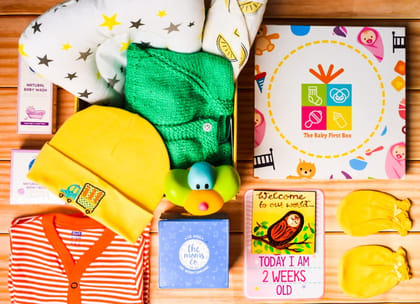 The Baby First Box Newborn Baby Essential Kit - 17 Items(Summer Kit for 0-3 Months)| Newborn Baby Gifts |Baby Shower Gift | Exclusive Gift Box Packaging (Girls) The Baby First Box Newborn Baby Essential Kit - 17 Items(Summer Kit for 0-3 Months)| Newborn Baby Gifts |Baby Shower Gift | Exclusive Gift Box Packaging (Girls)