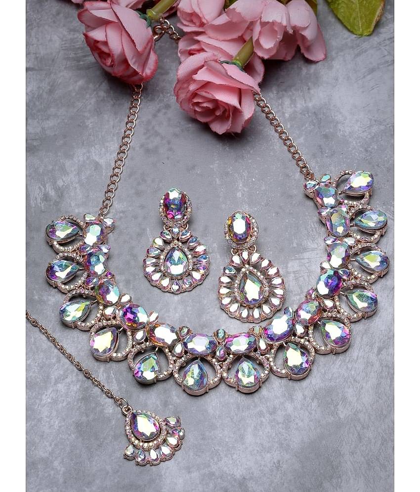 Sukkhi Rose Gold Alloy Necklace Set ( Pack of 1 )