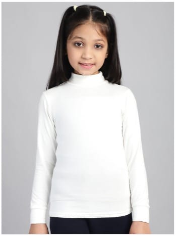 Baawri Girls Solid High Neck Top