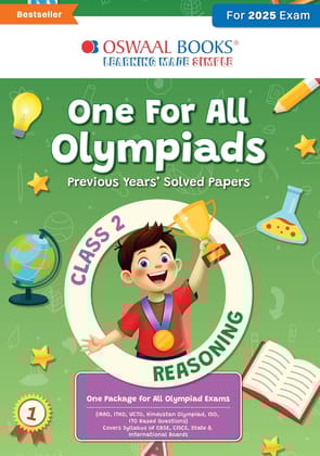 Oswaal One for All olympiads Previous year Solved papers prep-cum Reasoning CLASS 2 -23 July 2025 [Paperback] [Oct 30, 2024] oswaal