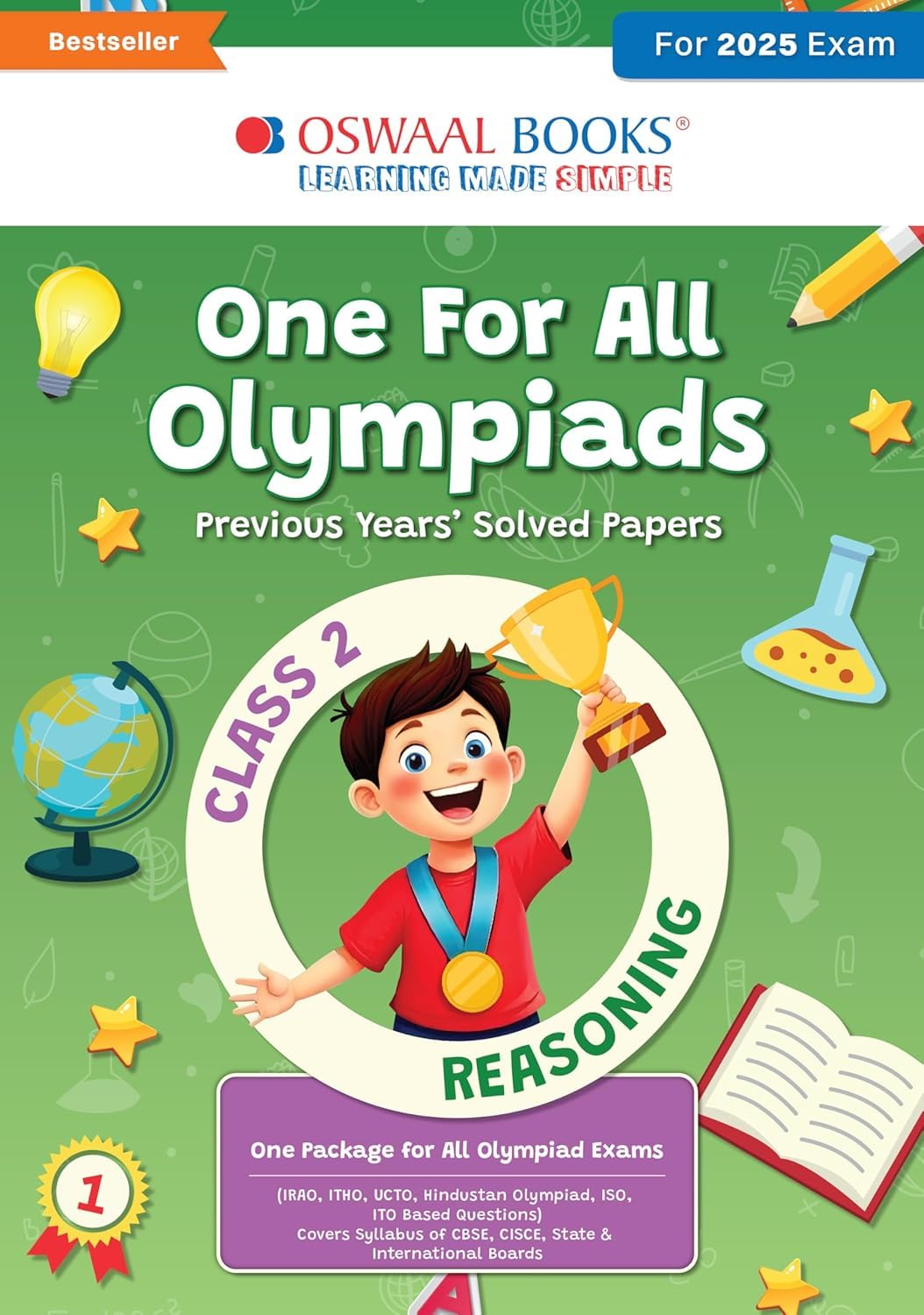 Oswaal One for All olympiads Previous year Solved papers prep-cum Reasoning CLASS 2 -23 July 2025 [Paperback] [Oct 30, 2024] oswaal