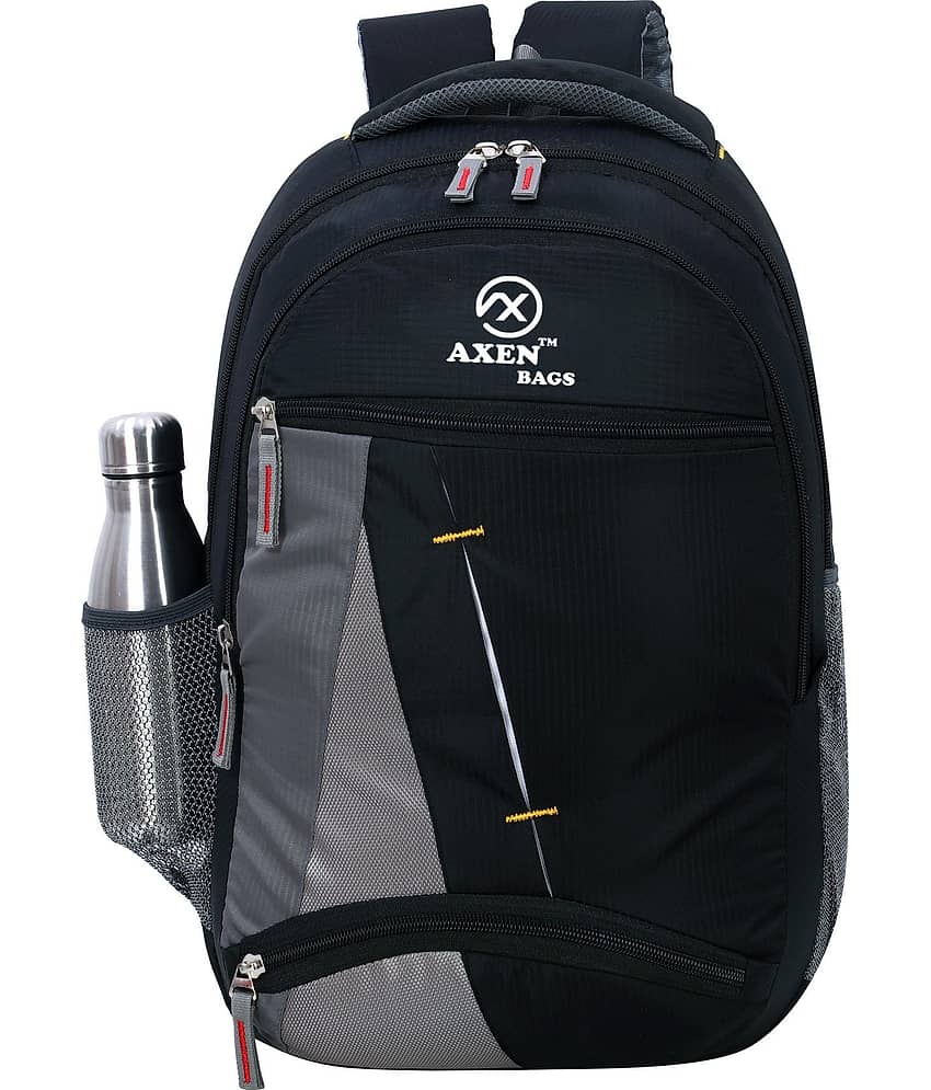 AXEN BAGS 30 Ltrs Polyester Backpack *For Men ( Black )