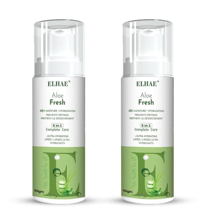 ELHAE oothing Hydration Lotion Pack of 2, Body and Hand Moisturizer for Sensitive Skin, 50ml Each
