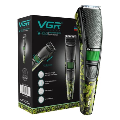 VGR V-053 Hair Trimmer For Men, Army Green