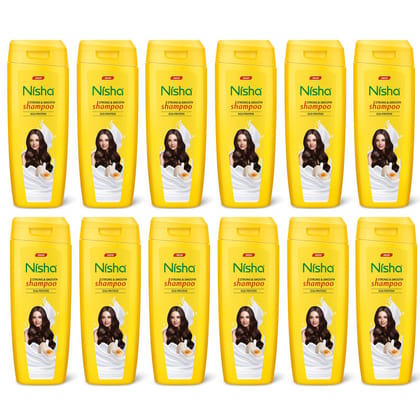 Nisha Egg Protein Shampoo for Strong & Smooth Hair 75ml Pack of 12