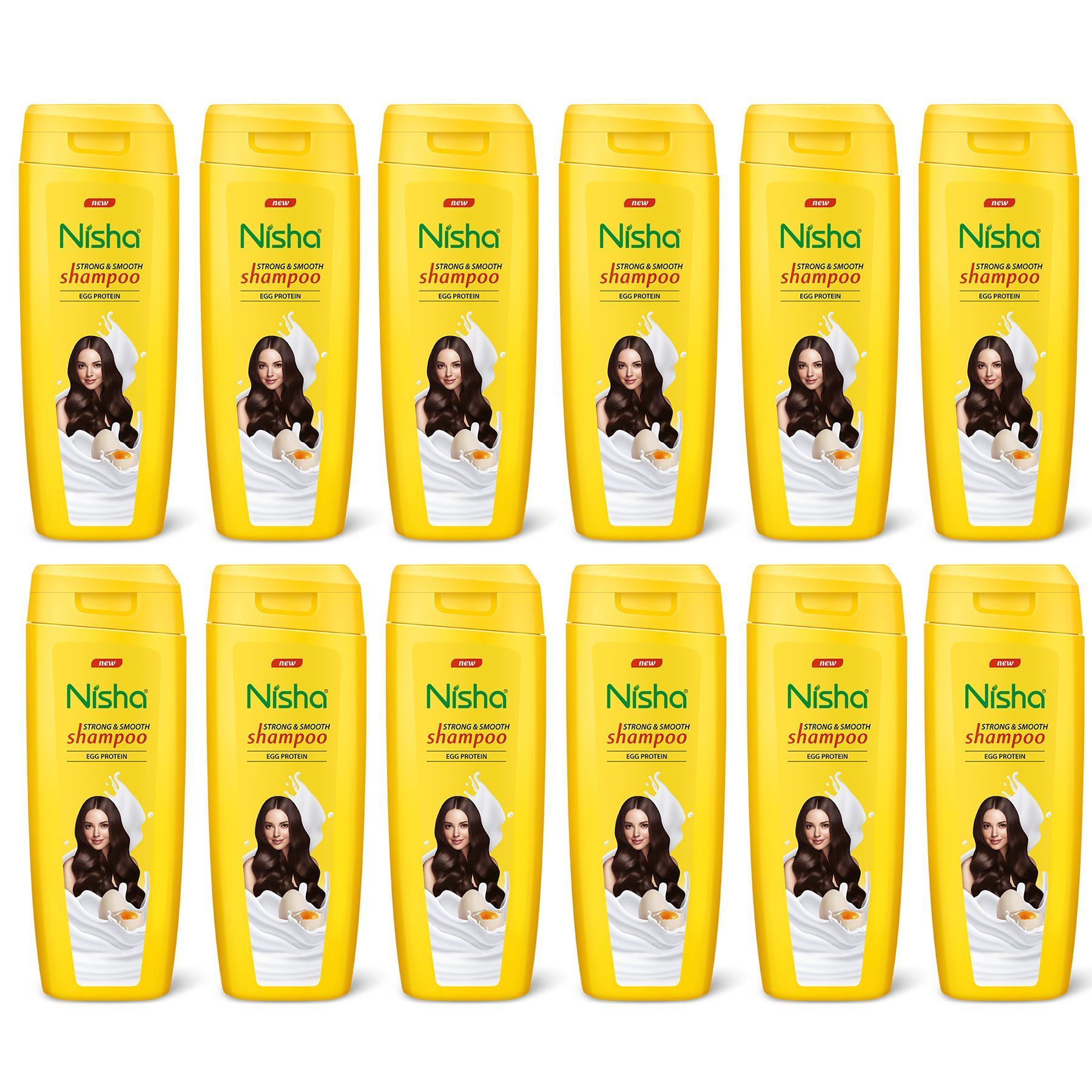 Nisha Egg Protein Shampoo for Strong & Smooth Hair 75ml Pack of 12