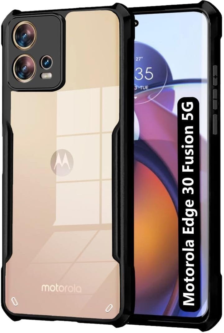 PLUGTECH Slim Shockproof Case | Matte Black Soft | Drop Protection | Precise Cutouts | Premium Mobile Cover for Moto Edge 30 Fusion