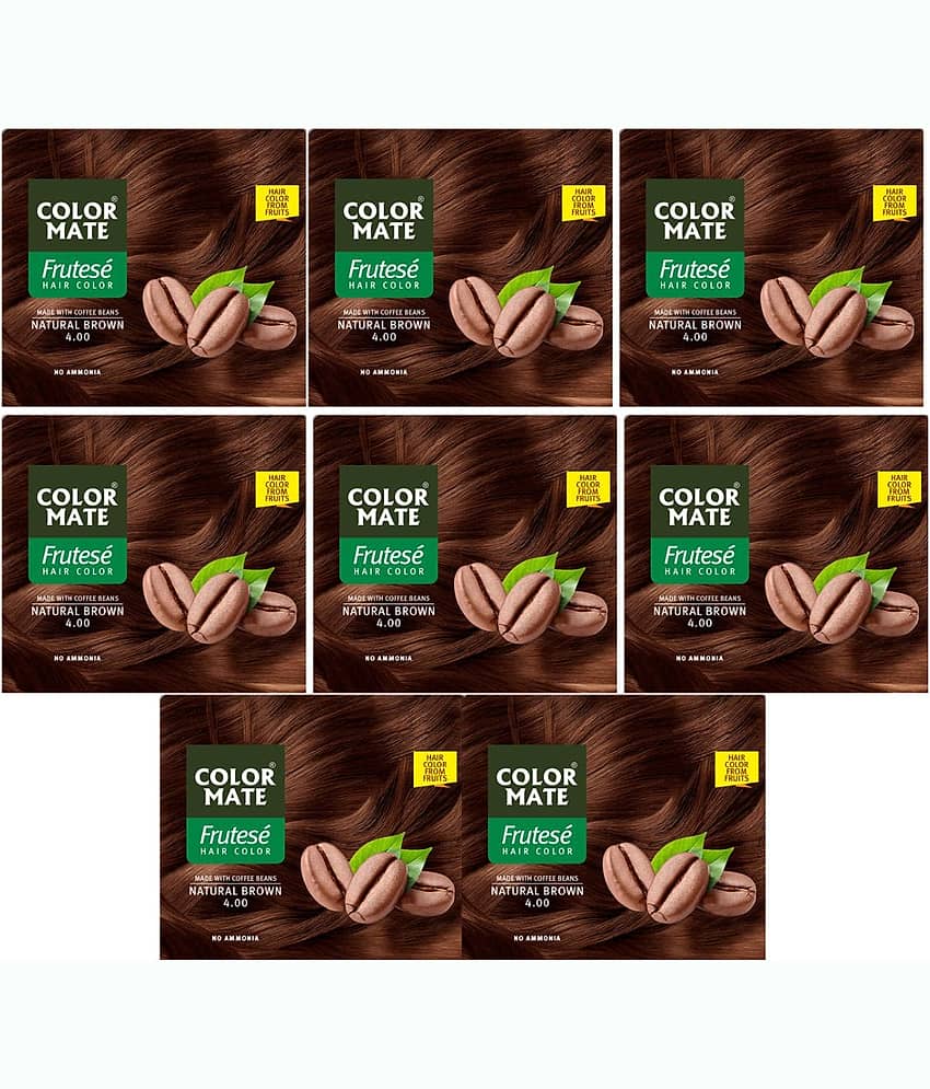 Color Mate Frutese Hair Color From Fruits_40 ml Natural Brown (4.00 )(PACK of 8)