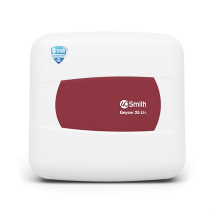 AO Smith Geyser 25 Litre 5 Star Rating (BEE) | Powerful 2KW Heating | Storage Water Heater With 2X Corrosion Resistant Blue Diamond Glass Tank | Warranty: 5 Yr Tank, 2 Yr Comprehensive | HSE-SHS-025 AO Smith Geyser 25 Litre 5 Star Rating (BEE) | Powerful