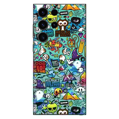 Blue Abstract Mobile Skin