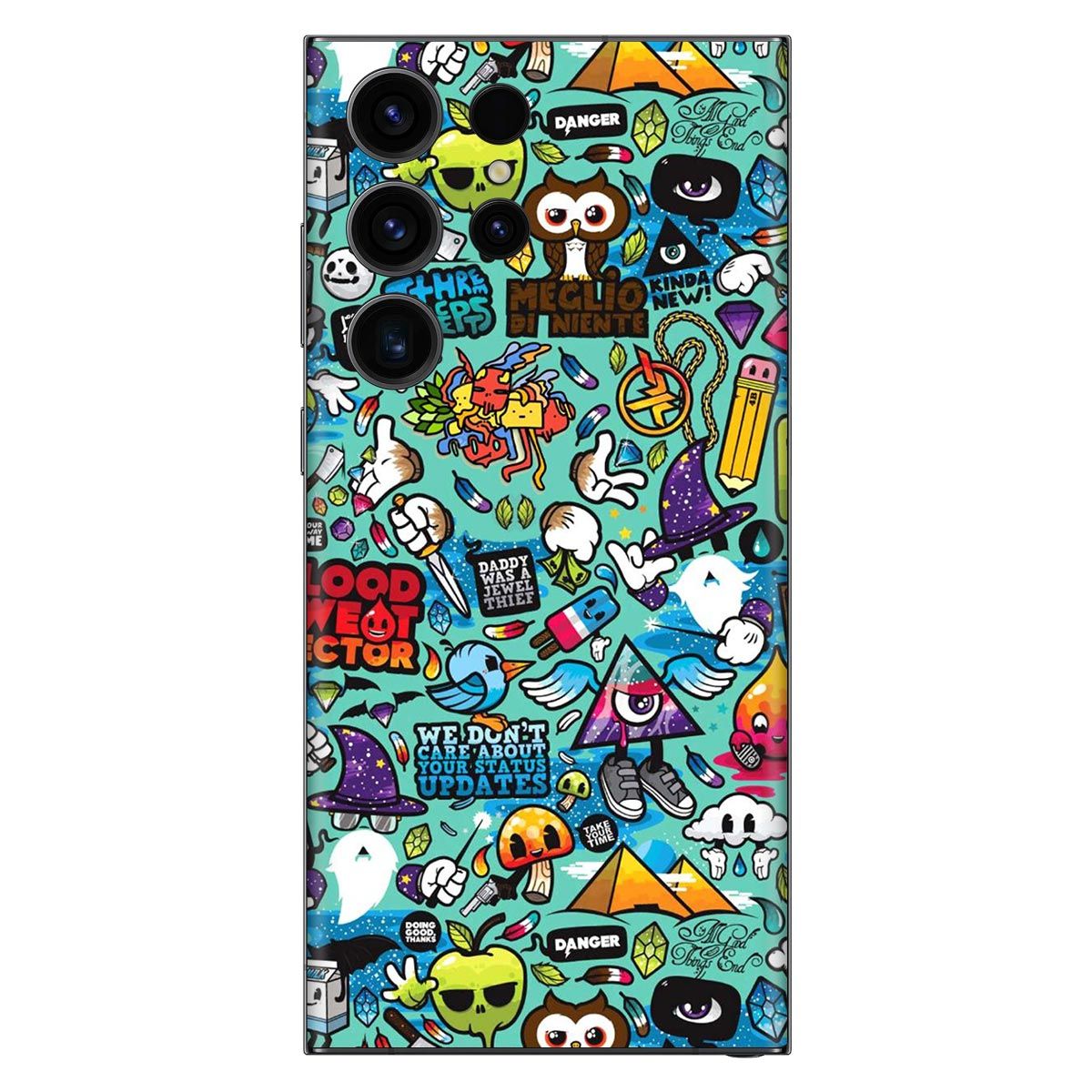 Blue Abstract Mobile Skin