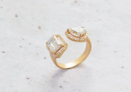 Two Masters Solitaire Ring