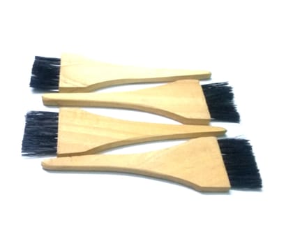 Nawani Mehndi/dye Brush with Wooden Body and Black Bristles Pack of 4