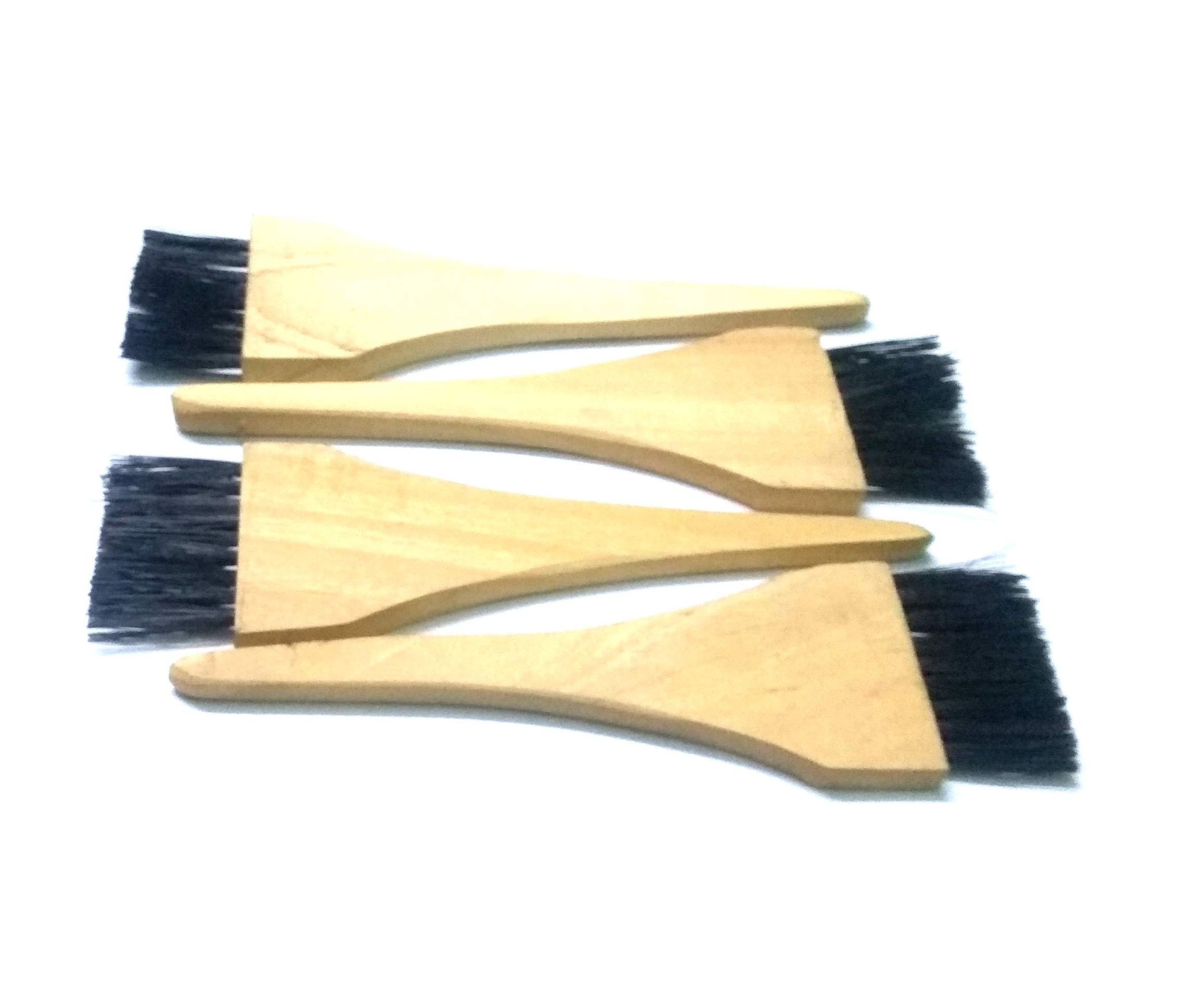 Nawani Mehndi/dye Brush with Wooden Body and Black Bristles Pack of 4