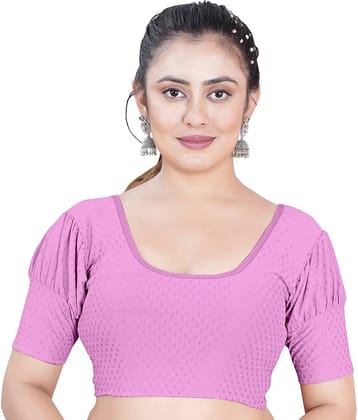 DELTIN HUB Pink Readymade without Pad Silk Blend Women's Blouse ( Pack of 1 )