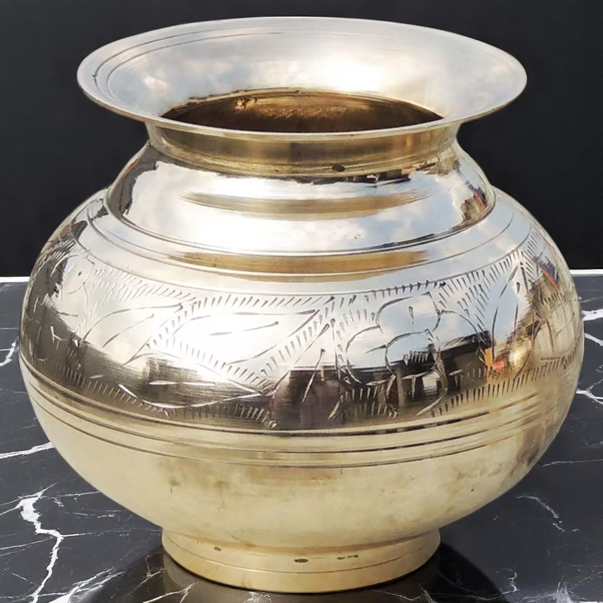 Brass Lota, 1 Liter (ZMAS153 F)