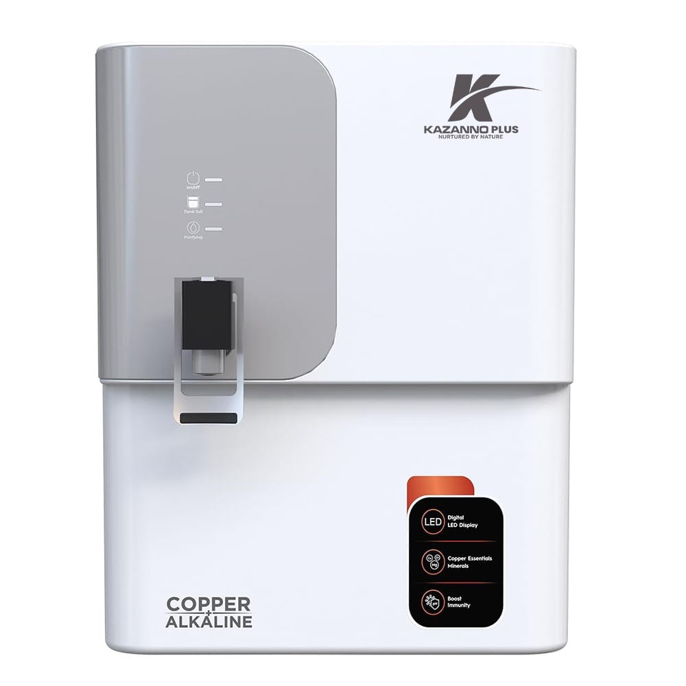 Kazanno Plus Alkaline Water Purifier | WHITE/SILVER 10 Litres