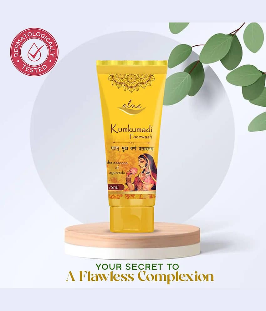 Alna Kumkumadi Face Wash 75ml the essence of ayurveda , Pack of 1