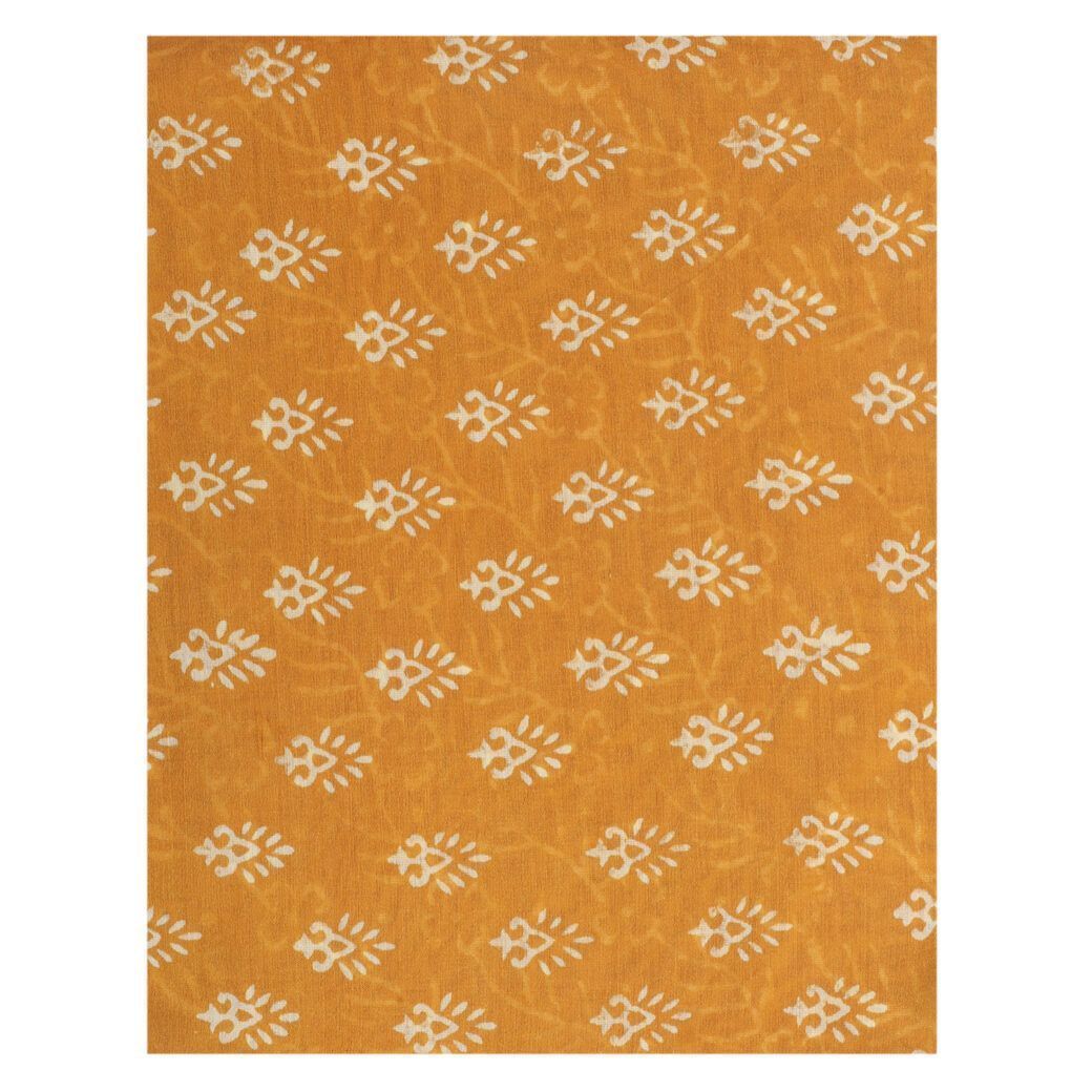 HANDLOOM CHANDERI 03 PCS DABU PRINTED SUIT (SKU - 1RDS01270221 Suit 43)