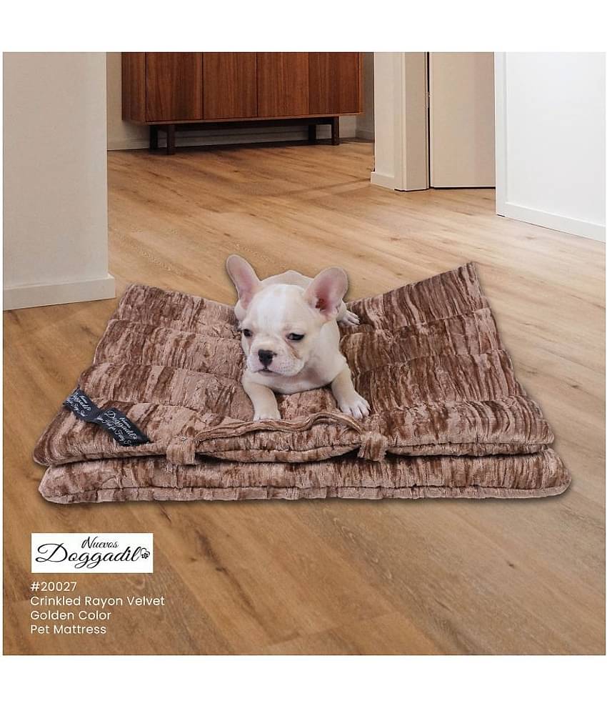Crinkle Velvet Quilted Pet Mattress For Dogs & Cats