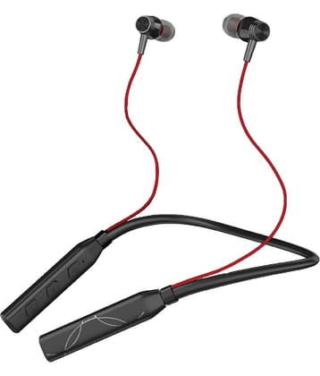 FPX Nova Power Bass Bluetooth Neckband | Pure Freedom, HD Sound & Clear Calls | 48 Hours(Black & Red)