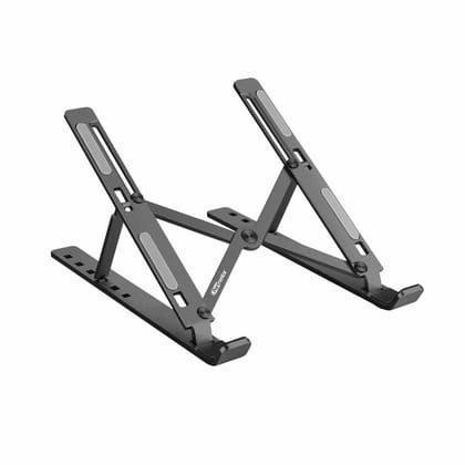 Portronics My Buddy K Portable Laptop Stand with Adjustable Height, Foldable, OverHeating Protection for Laptops & MacBooks