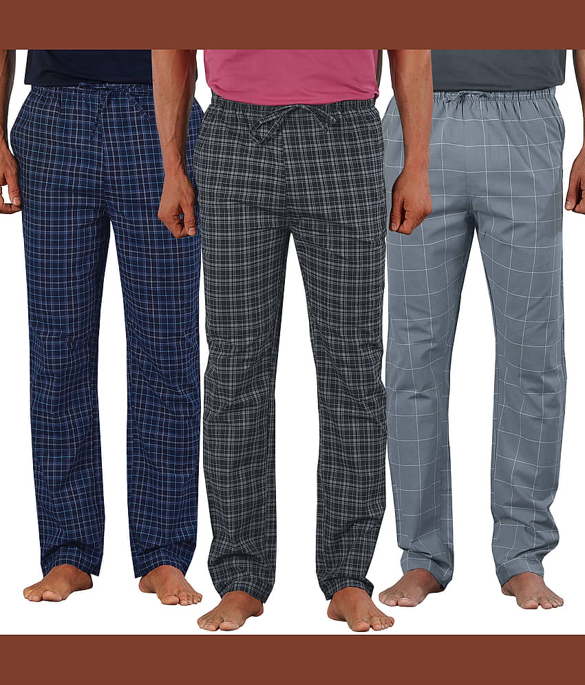 XYXX Pack of 3 Pyjama For Men's ( Multi )