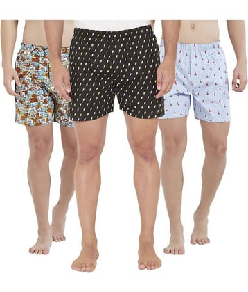 XYXX Pack of 3 Cotton Boxers For Men's ( Multi )