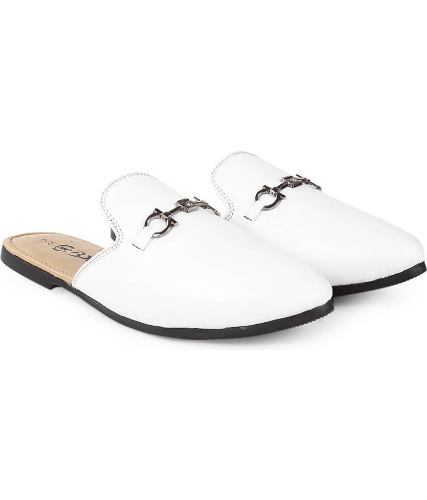 YUVRATO BAXI Mules White Casual Shoes
