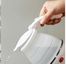 Portable Electric Foldable Kettle 600ml | Travel Water Boiler | Compact Folding Electric Kettle for Home, Office & Travel
