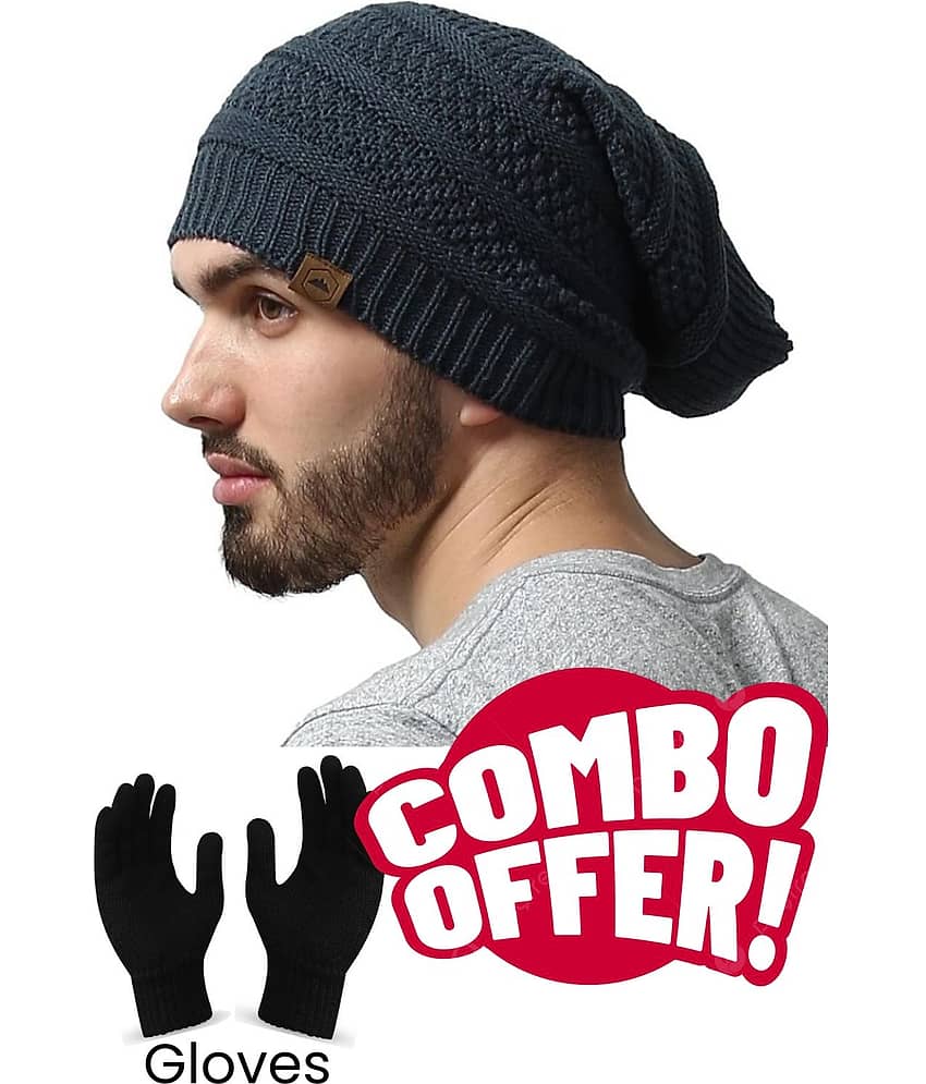 Paryag Pack of 1 Woollen Men's Cap ( Grey )