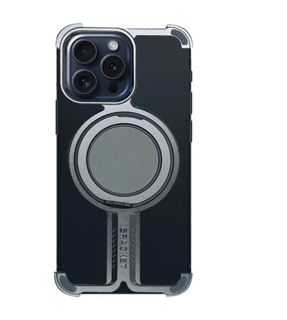 Shockproof Aluminum Frameless Ring iPhone Metal Case iPhone  15 PRO