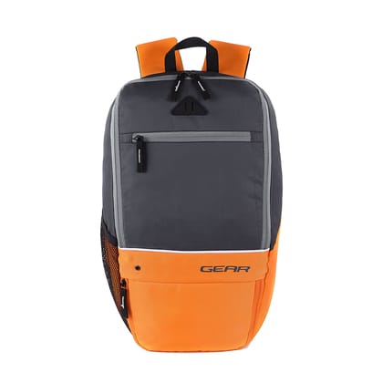 Gear Superior XL 16"/17L Small Water Resistant Backpack | Casual Backpack | College Bag |Travel Bag For Men/Women (Grey - Orange) Gear Superior XL 16"/17L Small Water Resistant Backpack | Casual Backpack | College Bag |Travel Bag For Men/Women (Grey - Or