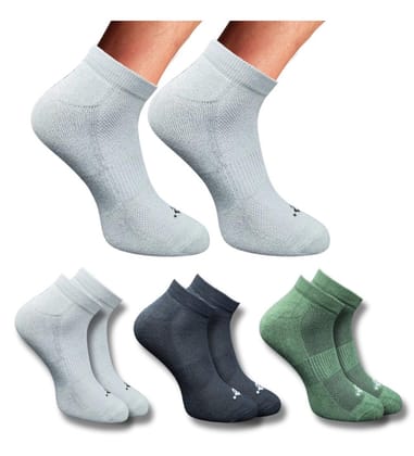 3-Pair Set Unisex Casual Cotton Printed Low Cut Socks (Multicolor)