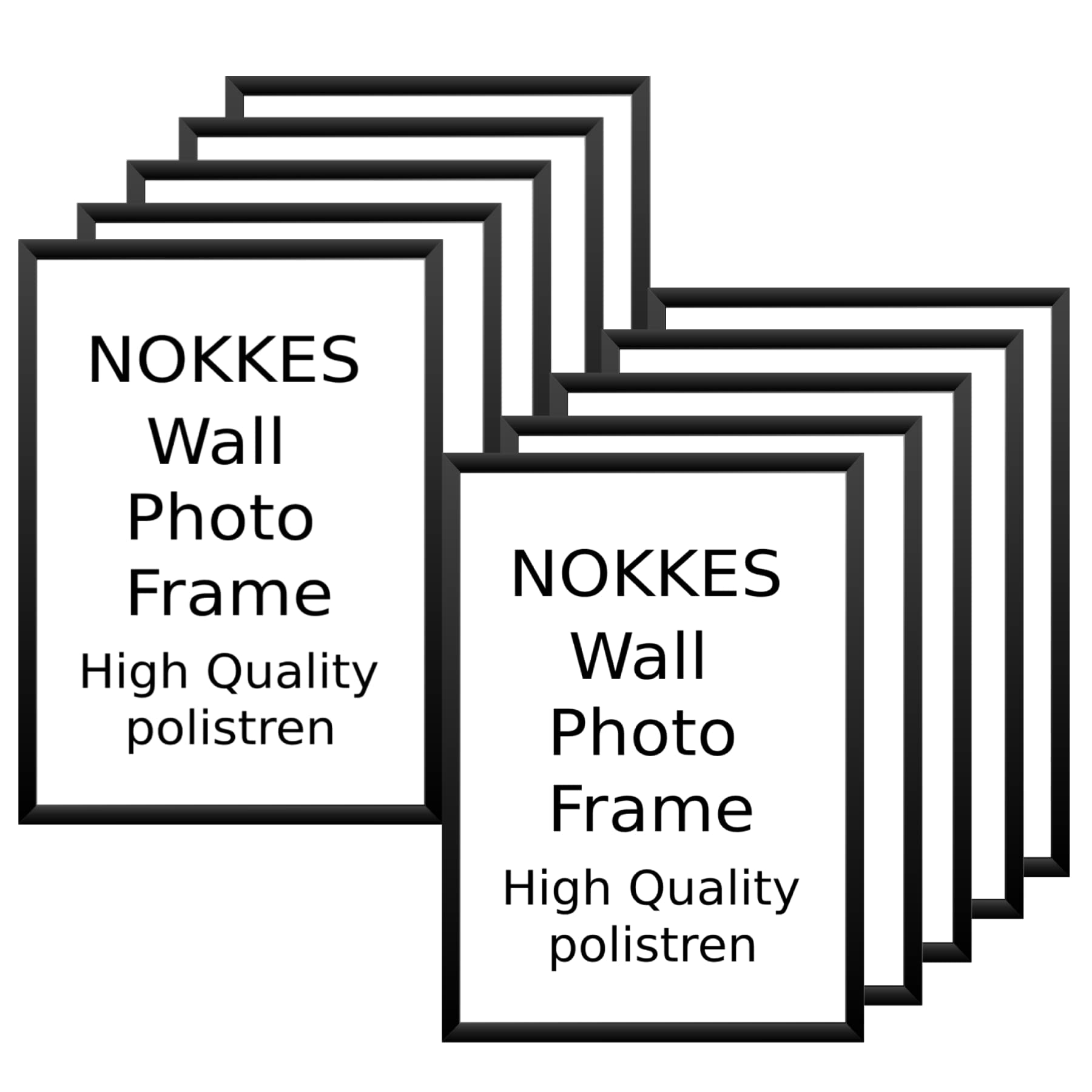 NOKKES Basics Photo Frame With Hanging Hooks Set of 10 | 8" x 12"Inch,(A4 Size) Brown, Made In India2_A