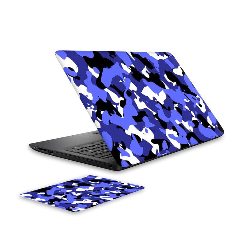 Army Blue Laptop Skin and Mouse Pad Combo