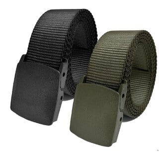 (Pack of 2)Plastic Cam Buckle with Adjustable Nylon Belt