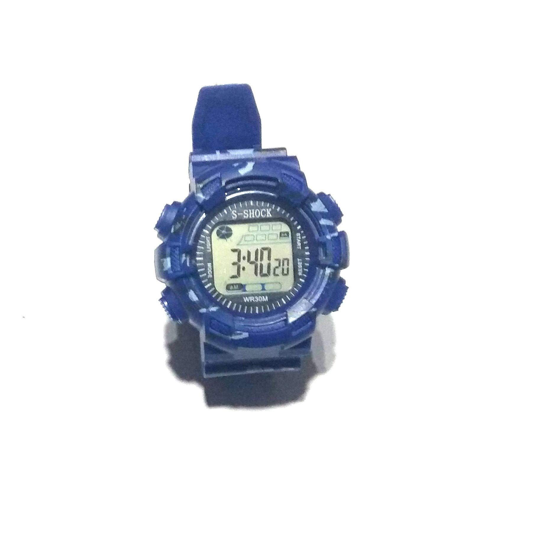 Nawani Boys Sport Watch with Seven Lights in Dial Round Watch ( Colour as per Available ) Display Size - 5 cm.