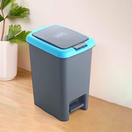 Apex Plastic Push N Pedal Dust Bin | Hands-Free Operation, Compact Design 6.5 Liters (1 Pc / Mix Color)